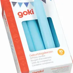 Geburtstagskerzen blau 10 Stück - Goki
