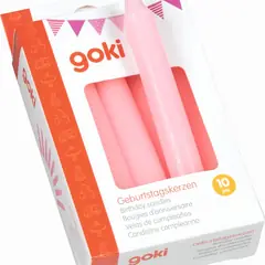 Geburtstagskerzen rosa 10 Stück - Goki