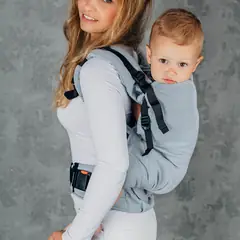 Lenny Lamb Preschool Basic Line Little Herringbone grey - Kleinkindtrage