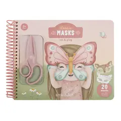 Masken Bastelbuch mit Schere Rosa & Friends - Little Dutch